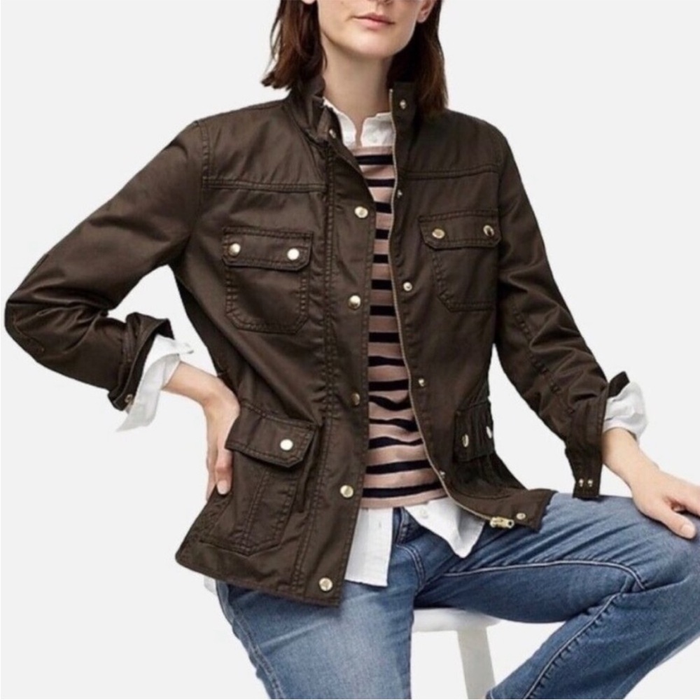 J Crew The Downtown Field jacket
Wax coated